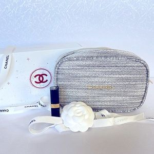 2023 Chanel holiday set. Brand new elegant pouch & Rouge Coco baume. Ships free!